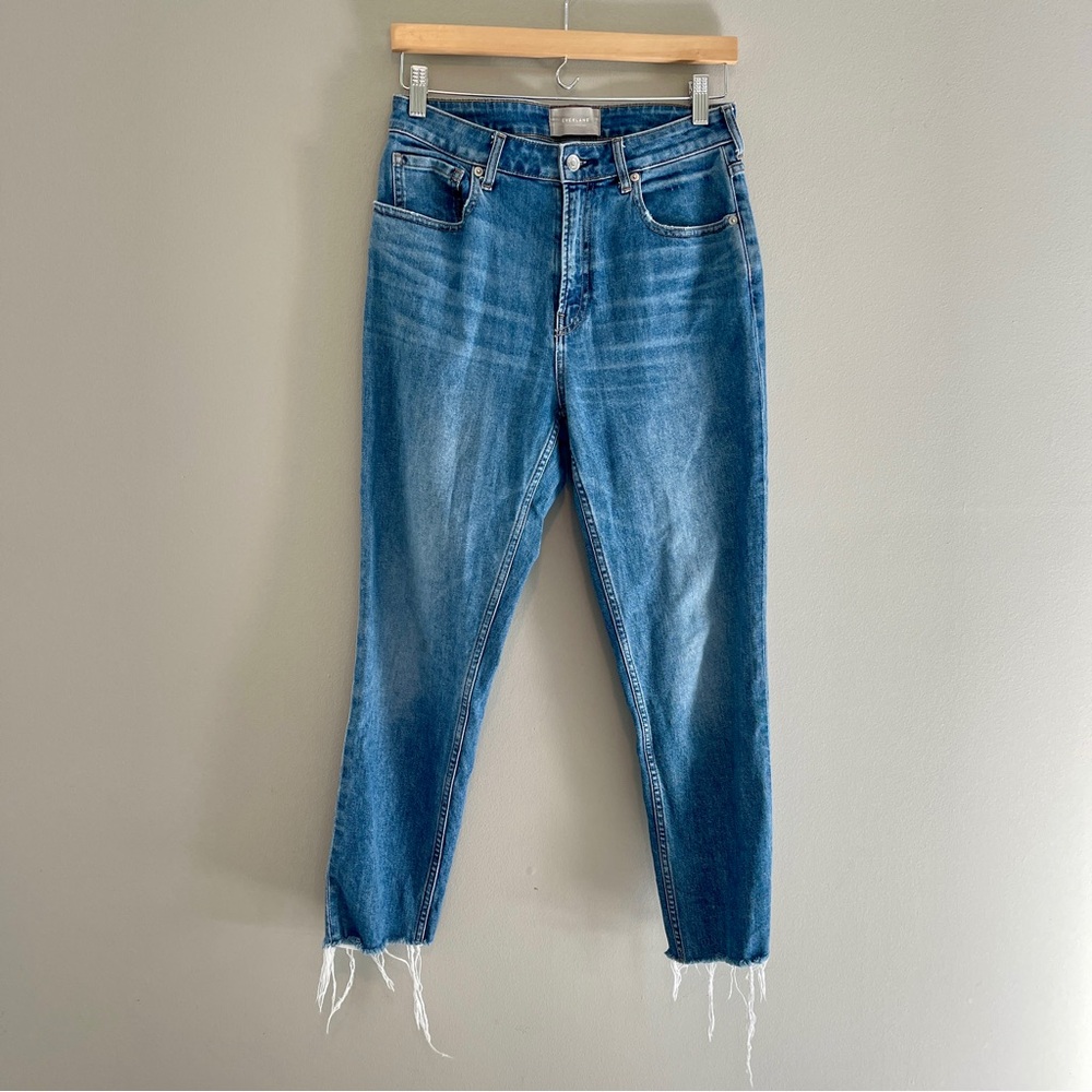 Everlane The Curvy Cheeky Jeans Size 28 Ankle Raw Hem